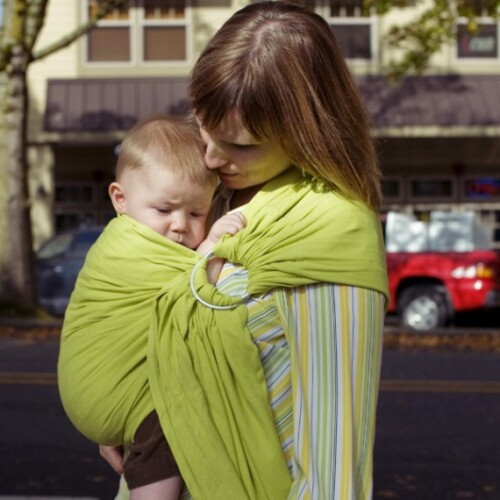 Colimacon Ring Sling - Lime Green